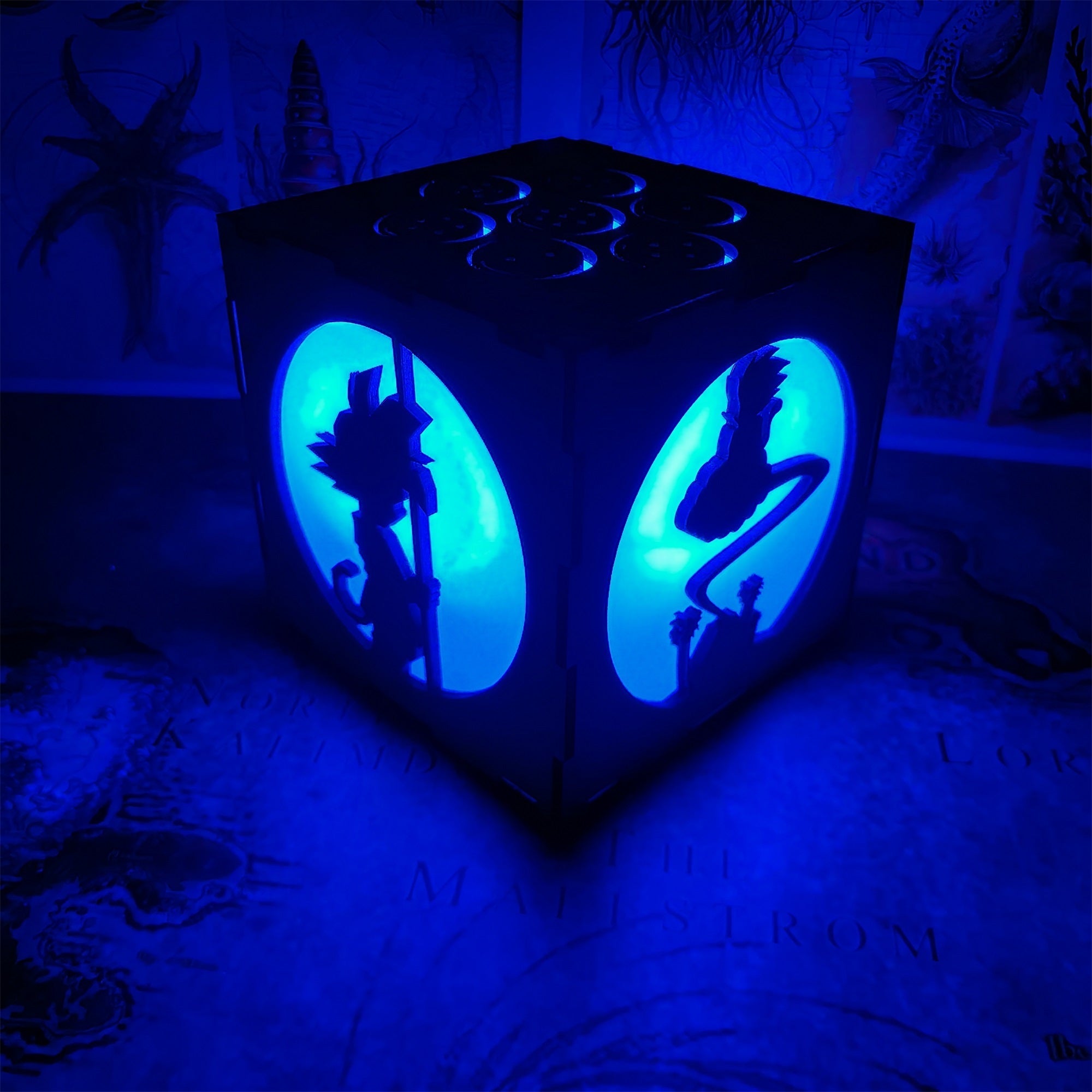 WuKong Monkey King Wood Cube Led Light Desk Decor - Tophatter Daily Deals