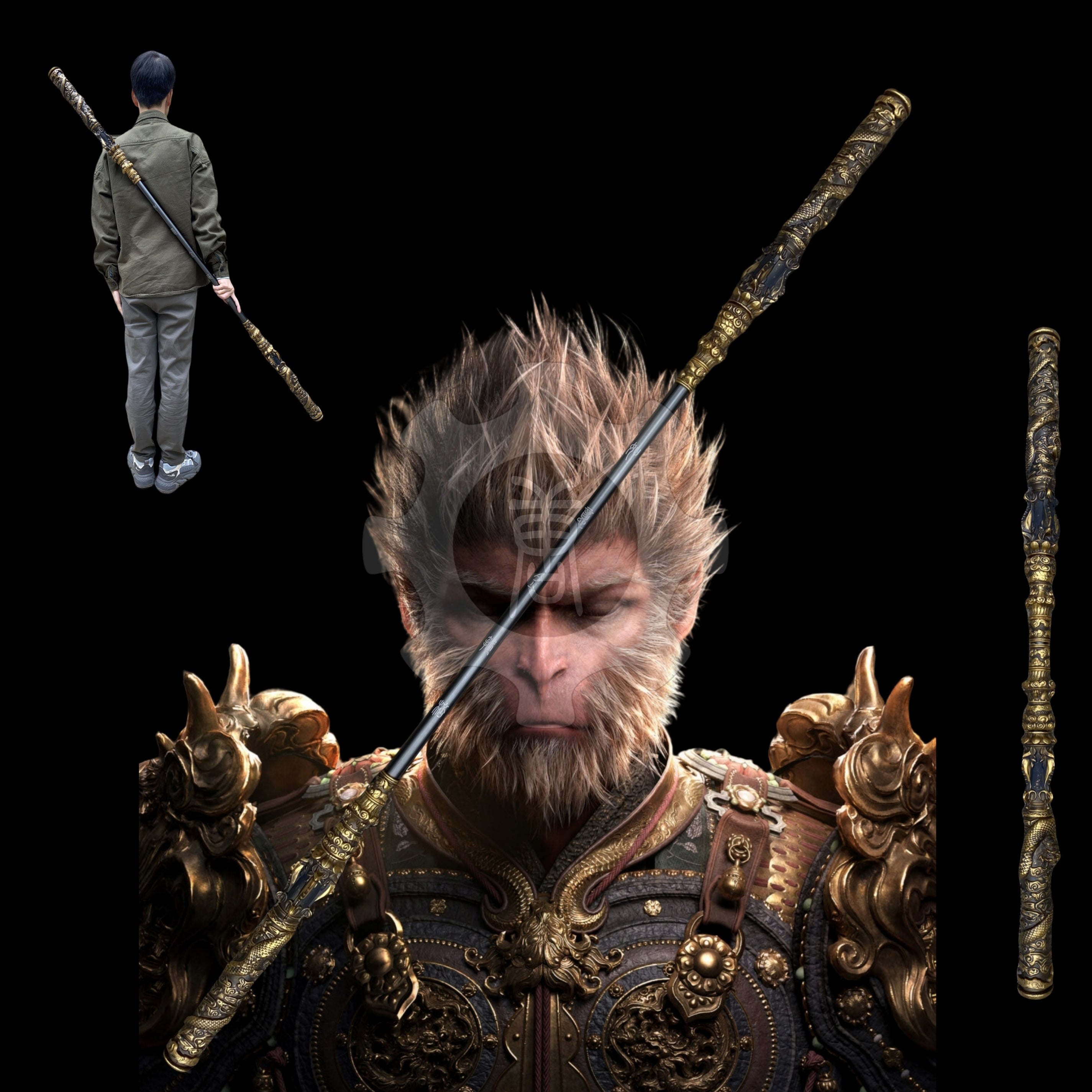 Black Myth: Wukong JinGuBang Life-Size Replica 62.9" - Tophatter Daily Deals