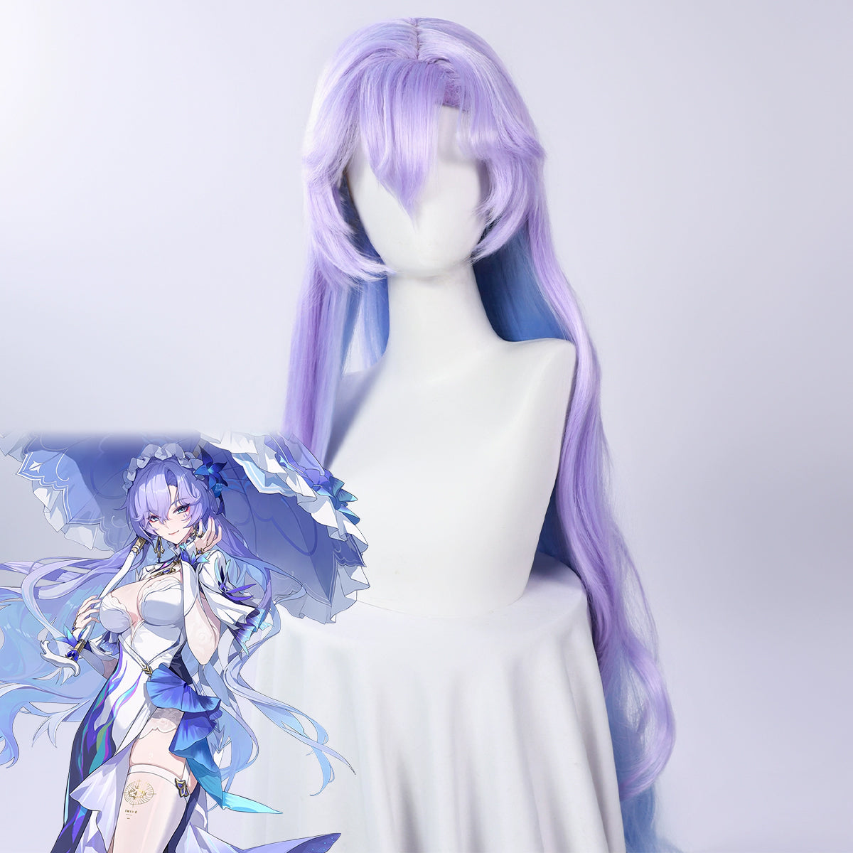 Wuthering Waves Cantarella Purple Blue Cosplay Wig Wig - Tophatter Daily Deals
