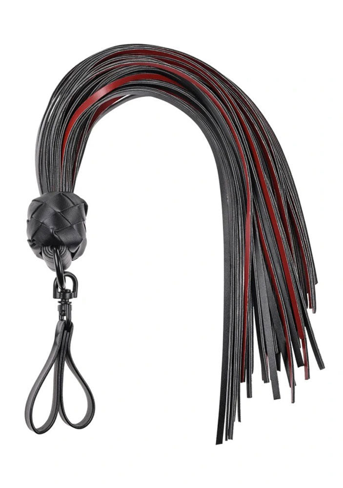 Saffron Finger Flogger (Black/Red) – Luxury Faux Leather Sensory Accessory > Bondage Gear > Whips & Floggers - Tophatter Daily Deals