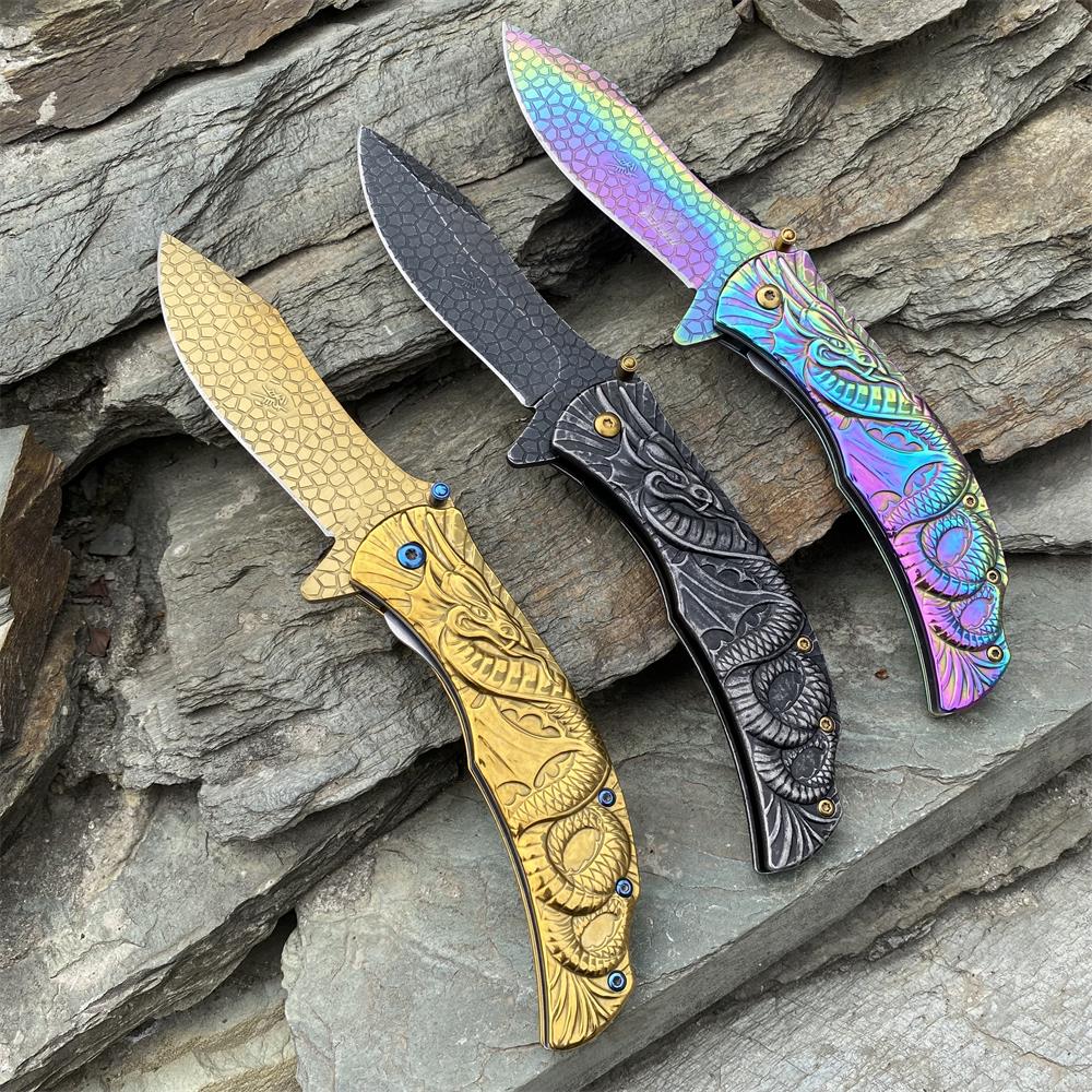 Sea Serpent sculpture Folding Knife Camping Knife - Tophatter Daily Deals
