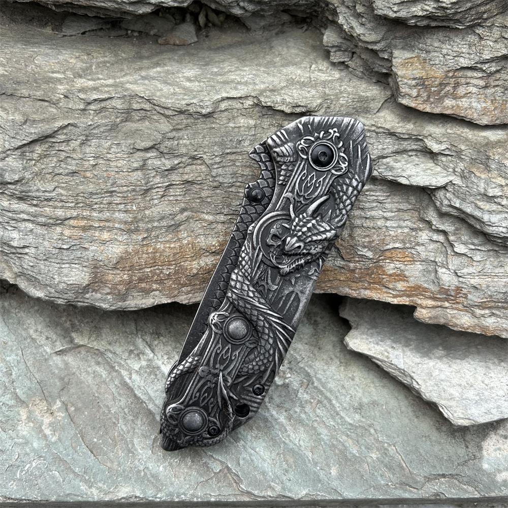 Evil Dragon Sculpture Knife Folding Knife - Tophatter Daily Deals