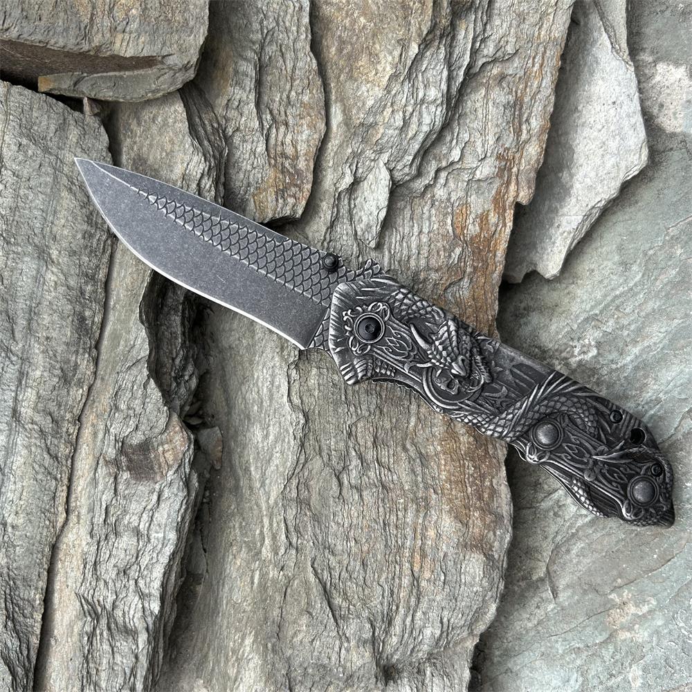 Evil Dragon Sculpture Knife Folding Knife - Tophatter Daily Deals