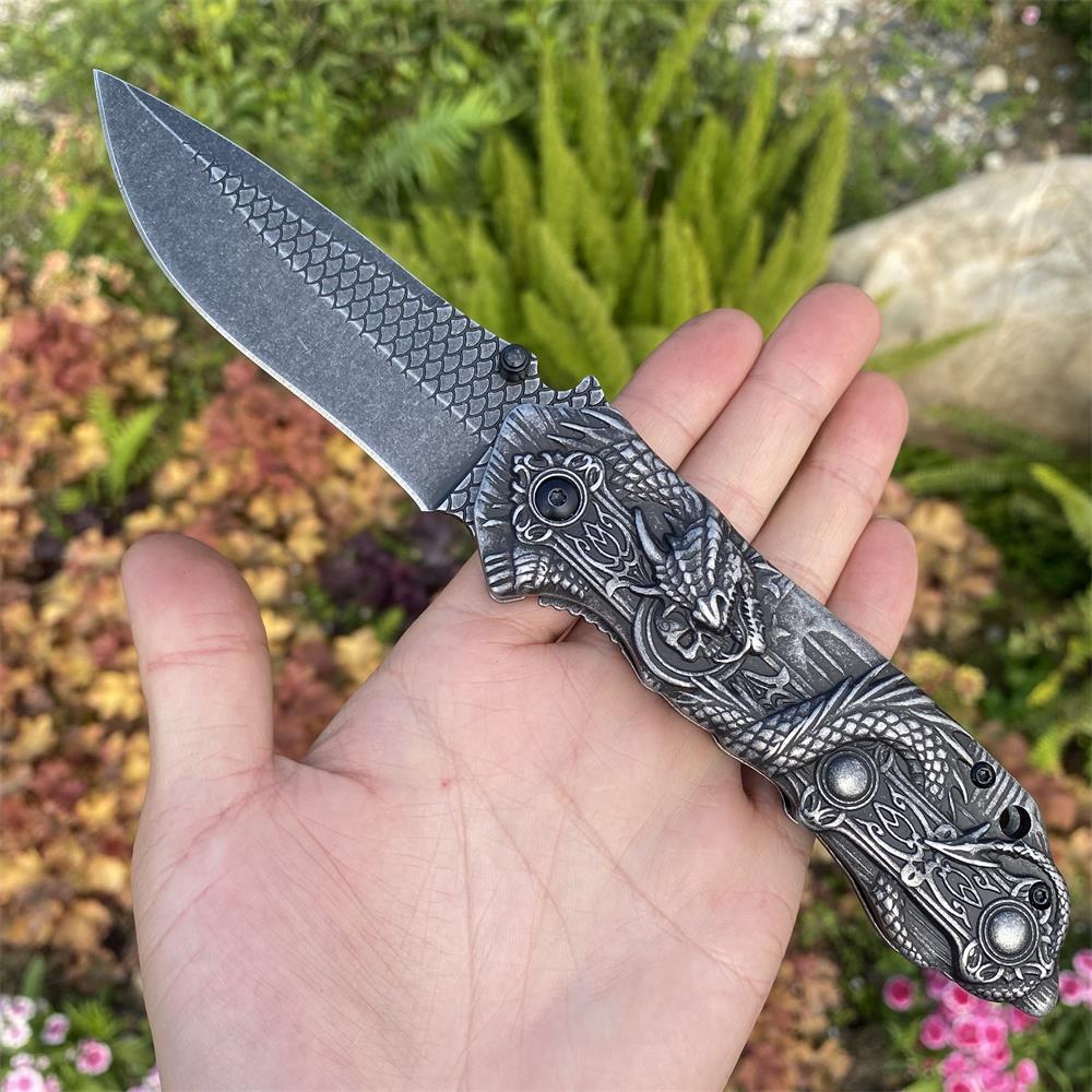 Evil Dragon Sculpture Knife Folding Knife - Tophatter Daily Deals