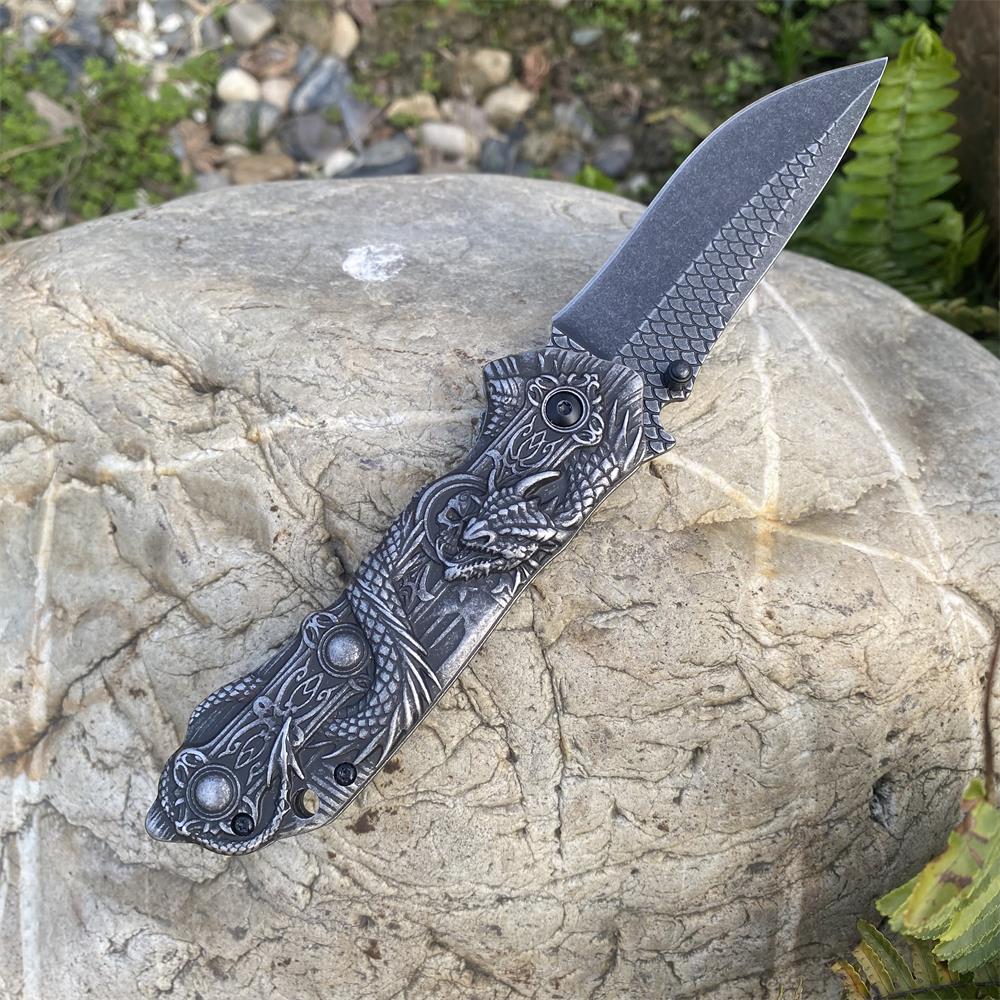 Evil Dragon Sculpture Knife Folding Knife - Tophatter Daily Deals