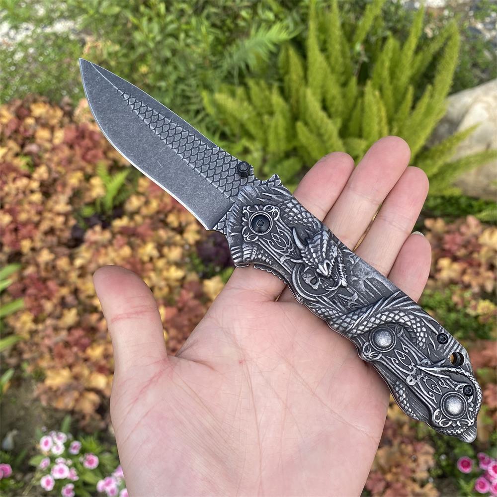 Evil Dragon Sculpture Knife Folding Knife - Tophatter Daily Deals