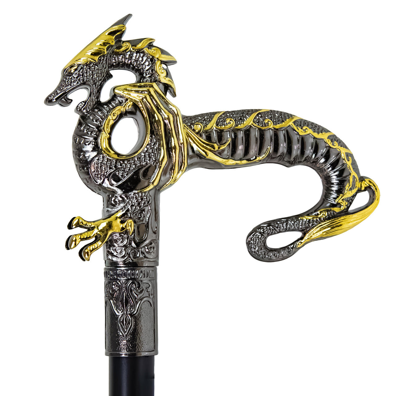 Wyvern of Wisdom Ornate Dragon Hidden Blade Sword Cane Cane - Tophatter Daily Deals