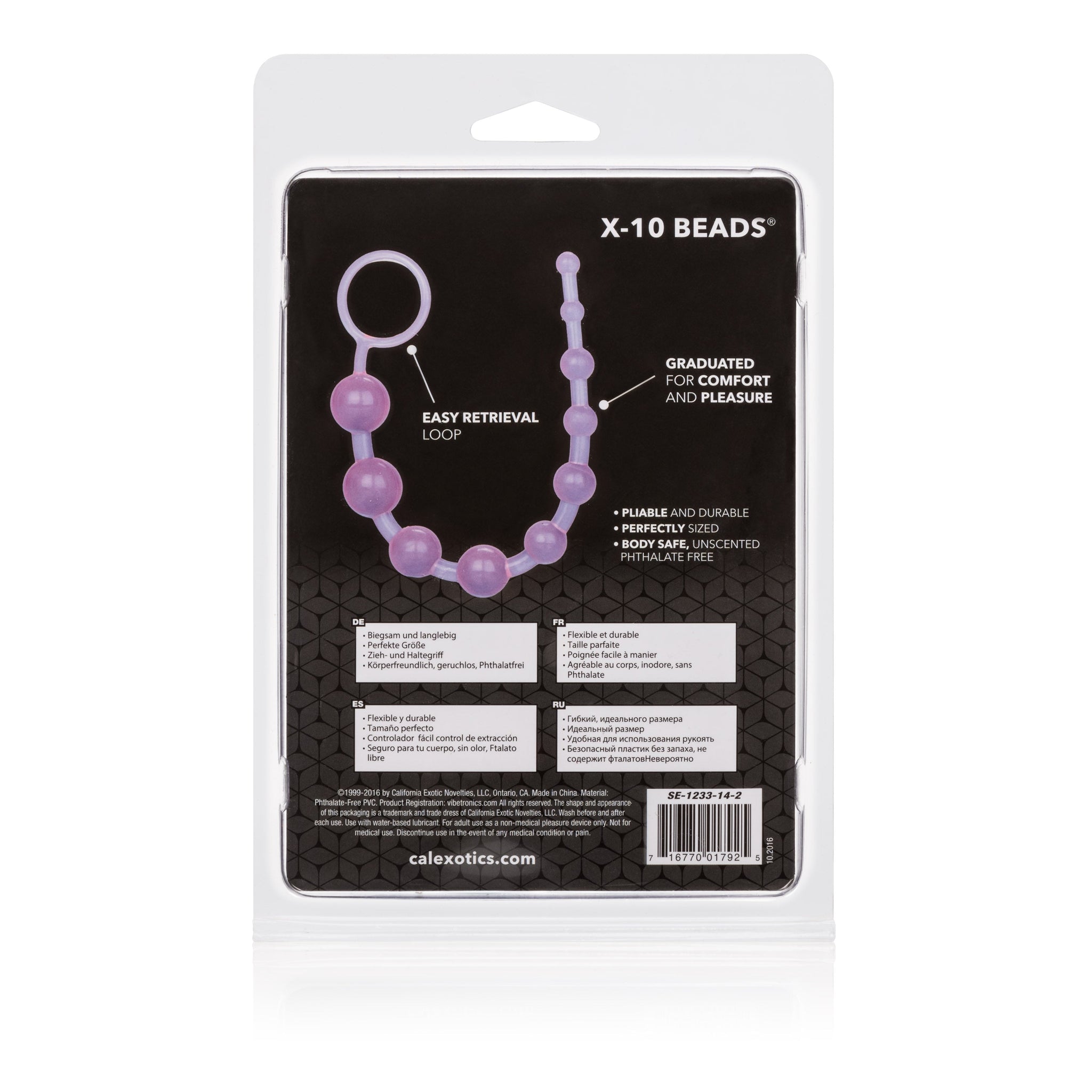X-10 Beads Purple Graduated Anal Pleasure Beads with Easy Retrieval Loop and Smooth Jelly Finish > Anal Range > Anal Beads - Tophatter Daily Deals