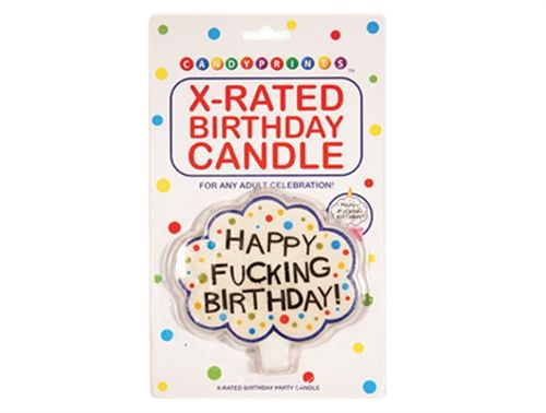 X-Rated Adult Birthday Candle - Happy Fucking Birthday > Candles > Novelty - Tophatter Daily Deals