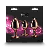Rear Assets Trainer Kit - 3 Metallic Butt Plugs with Pink Hearts > Anal Range > Butt Plug Kits - Tophatter Daily Deals