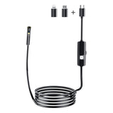 Dual Lens Phone Endoscope, 1920p Inspection Camera with 8 LEDs for iPhone and Android Cameras & Drones - Tophatter Daily Deals