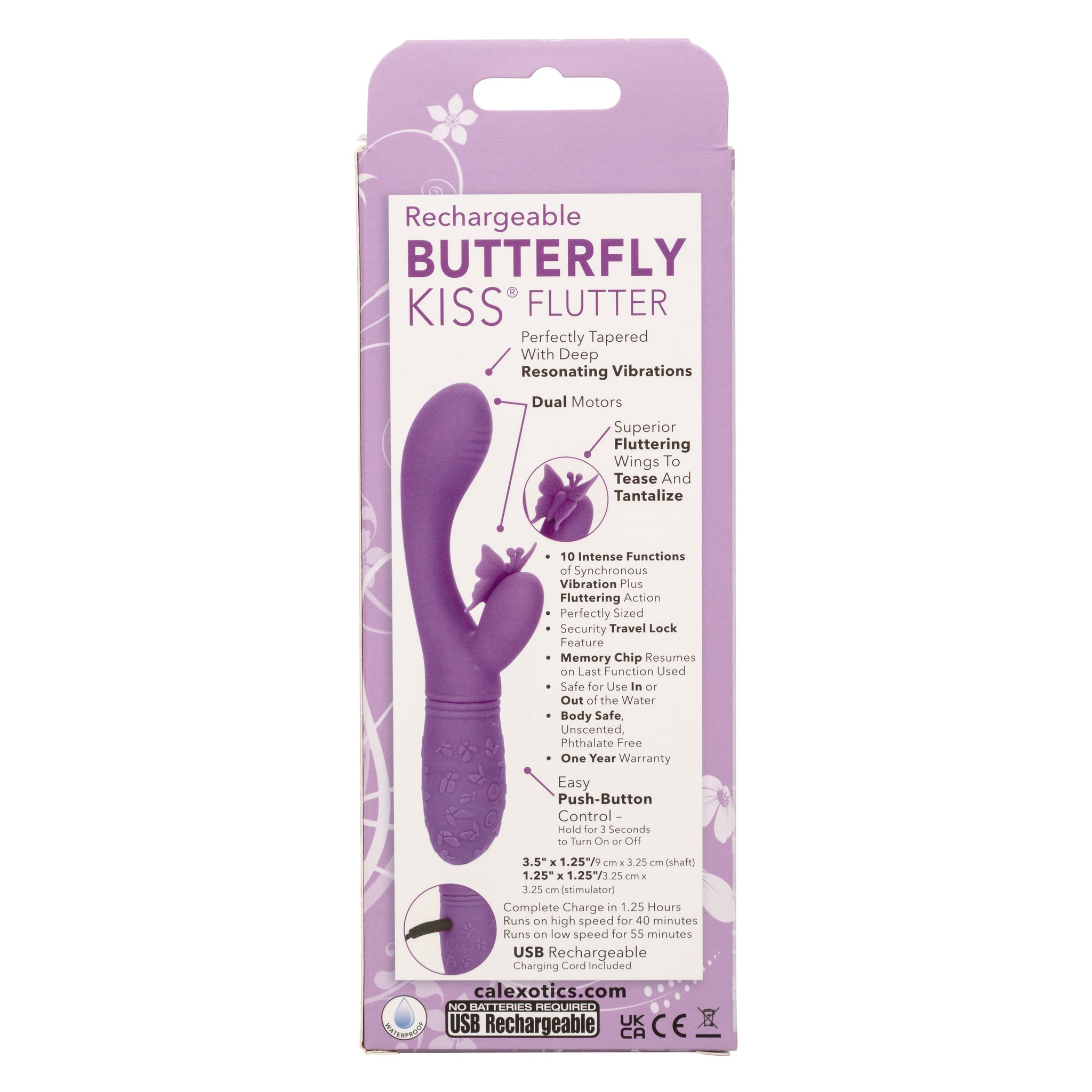 Butterfly Kiss Purple Silicone Vibrator with Motors > Vibrators > Ladies > Rabbit - Tophatter Daily Deals