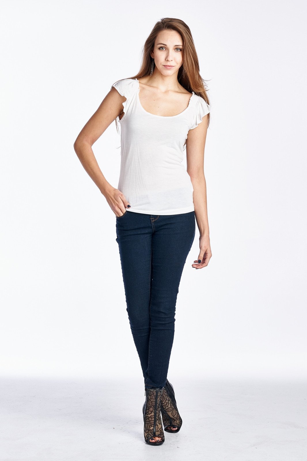 Women's Jersey Flutter Sleeve Top Tops - Tophatter Daily Deals