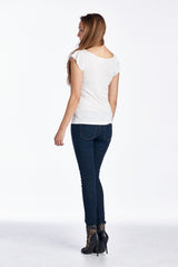 Women's Jersey Flutter Sleeve Top Tops - Tophatter Daily Deals