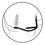 Star Fucker Beaded Plug With Stretchy Black Silicone Dual Enhancer and Silver Metal Probe > Anal Range > Prostate Plugs - Tophatter Daily Deals