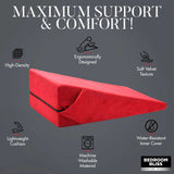 Love Large Wedge Pillow (Red) – Velvet Soft Adult Intimacy Play Pillow > Sex Toys > Sex Positioners - Tophatter Daily Deals