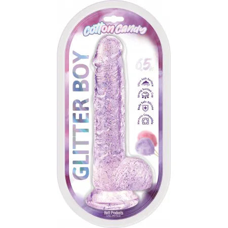 Cotton Candy Glitter Boy 6.5 Inch Clear Suction Cup Dildo > Dildos > Realistic Dildos - Tophatter Daily Deals