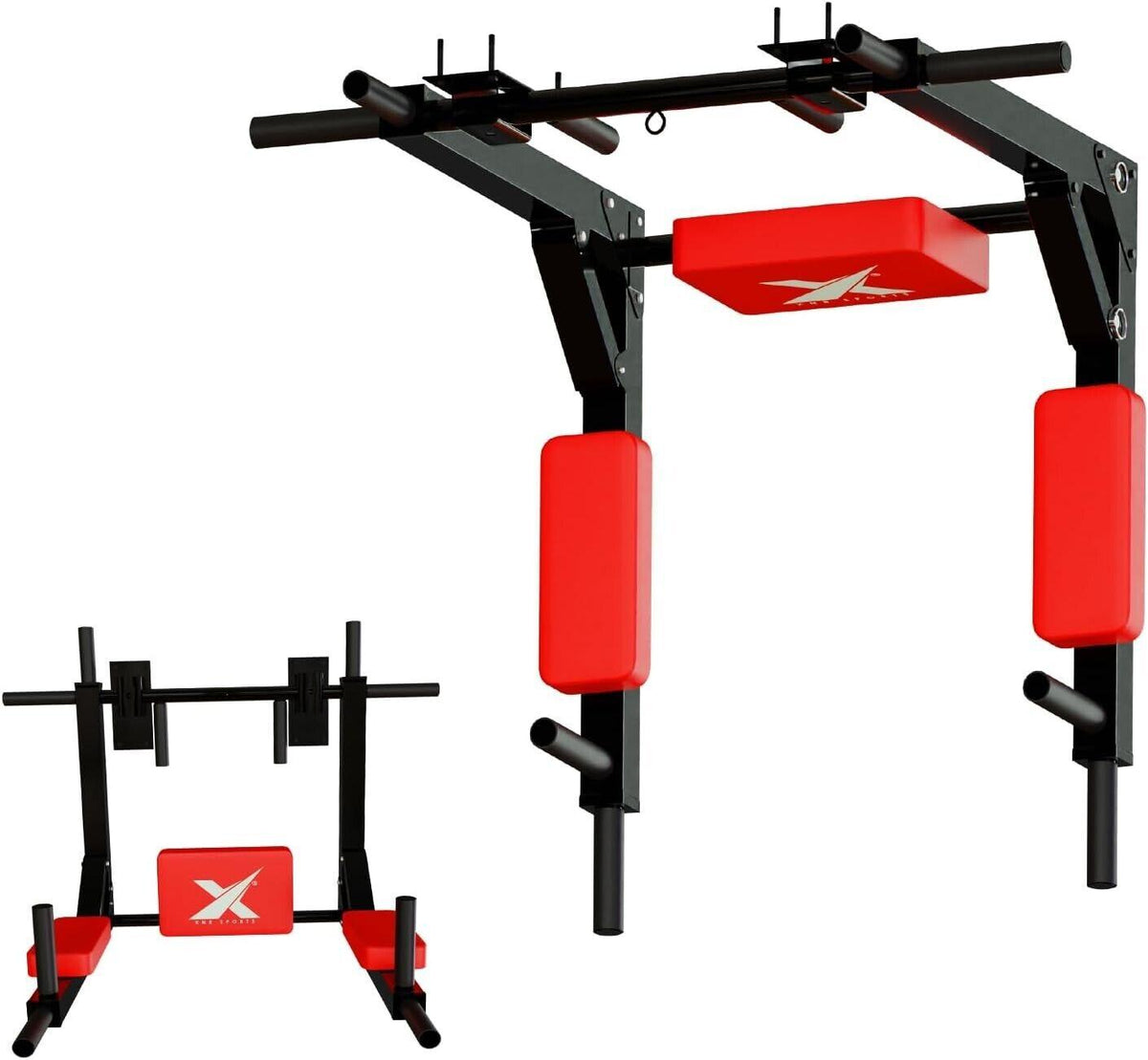 Wall Mounted Pull Up Bar - Multifunctional Wall Mounted Pull Up Bar/Chin Up bar,Dip Station for Indoor Home Gym Workout,Power Tower Set Fitness - Tophatter Daily Deals
