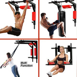 Wall Mounted Pull Up Bar - Multifunctional Wall Mounted Pull Up Bar/Chin Up bar,Dip Station for Indoor Home Gym Workout,Power Tower Set Fitness - Tophatter Daily Deals