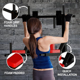 Wall Mounted Pull Up Bar - Multifunctional Wall Mounted Pull Up Bar/Chin Up bar,Dip Station for Indoor Home Gym Workout,Power Tower Set Fitness - Tophatter Daily Deals