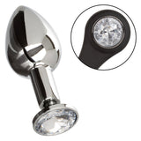 Star Fucker Mini Plug Black Silicone Dual Enhancer with Metal Probe and Sparkling Gem Base > Anal Range > Prostate Plugs - Tophatter Daily Deals