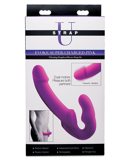 Evoke Rechargeable Vibrating Silicone Strapless Strap On Strap Ons - Tophatter Daily Deals