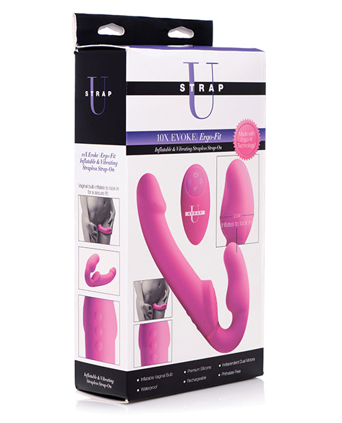 Evoke Ergo Fit Strapless Strap On Dildo with Remote Dildoes & Dongs - Tophatter Daily Deals