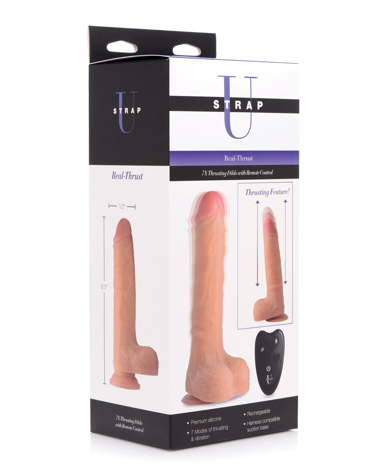 Strap U Thrusting Dildo with Remote Control Dildoes & Dongs - Tophatter Daily Deals