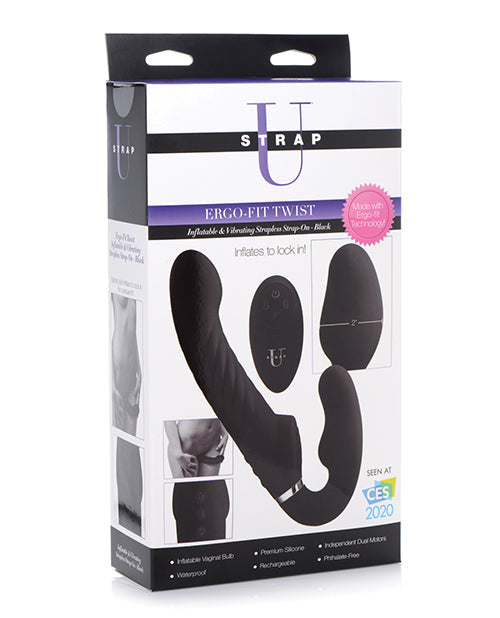 Ergo-Fit Twist: Inflatable & Vibrating Strapless Strap On Dildoes & Dongs - Tophatter Daily Deals