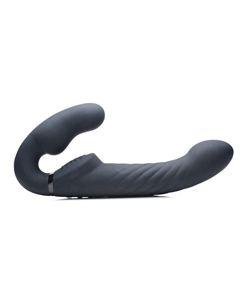 Ergo-Fit Twist: Inflatable & Vibrating Strapless Strap On Black Dildoes & Dongs - Tophatter Daily Deals