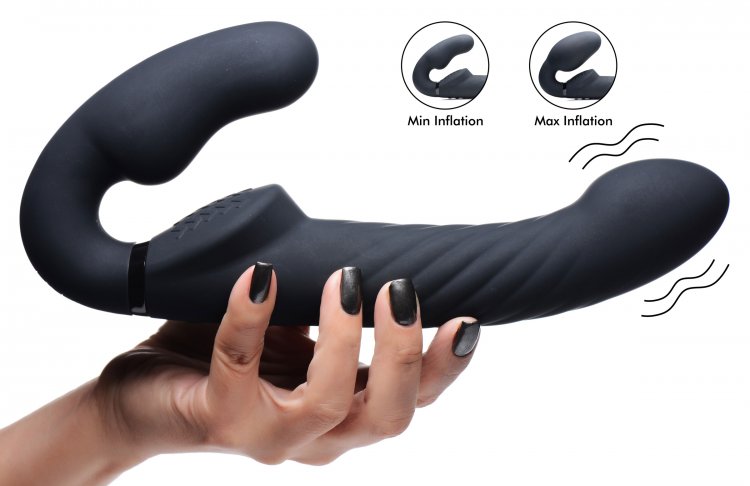 Ergo-Fit Twist: Inflatable & Vibrating Strapless Strap On Dildoes & Dongs - Tophatter Daily Deals