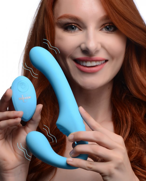 Mighty Rider 10x Vibrating Silicone Strapless Strap On Strap Ons - Tophatter Daily Deals