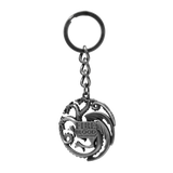 Game Of Thrones - Targaryen Sigil Keychain (Gun Metal) Keyring - Tophatter Daily Deals