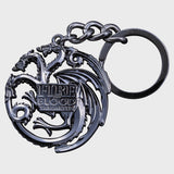 Game Of Thrones - Targaryen Sigil Keychain (Gun Metal) Keyring - Tophatter Daily Deals