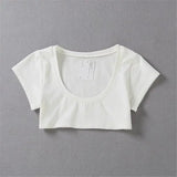 XUANSHOW New Fashion Cotton Crop Top Club Style Ultra Short Sleeves Tees Hot Exposed Breasts Erotic Women Sexy Girl's Tshirt - Tophatter Daily Deals