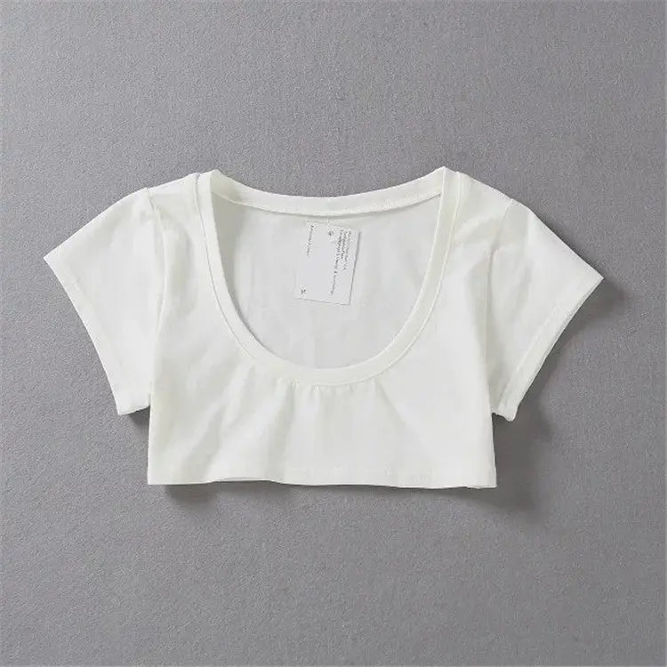 XUANSHOW New Fashion Cotton Crop Top Club Style Ultra Short Sleeves Tees Hot Exposed Breasts Erotic Women Sexy Girl's Tshirt - Tophatter Daily Deals