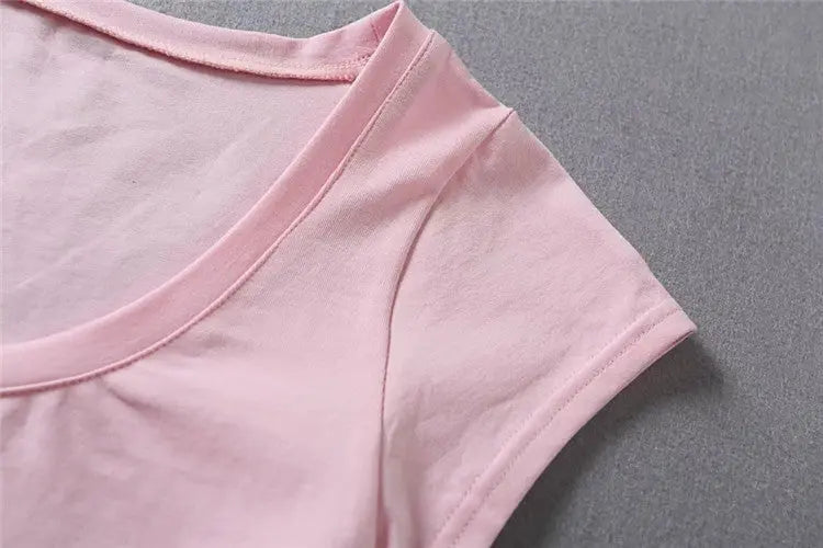 XUANSHOW New Fashion Cotton Crop Top Club Style Ultra Short Sleeves Tees Hot Exposed Breasts Erotic Women Sexy Girl's Tshirt - Tophatter Daily Deals