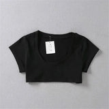 XUANSHOW New Fashion Cotton Crop Top Club Style Ultra Short Sleeves Tees Hot Exposed Breasts Erotic Women Sexy Girl's Tshirt - Tophatter Daily Deals