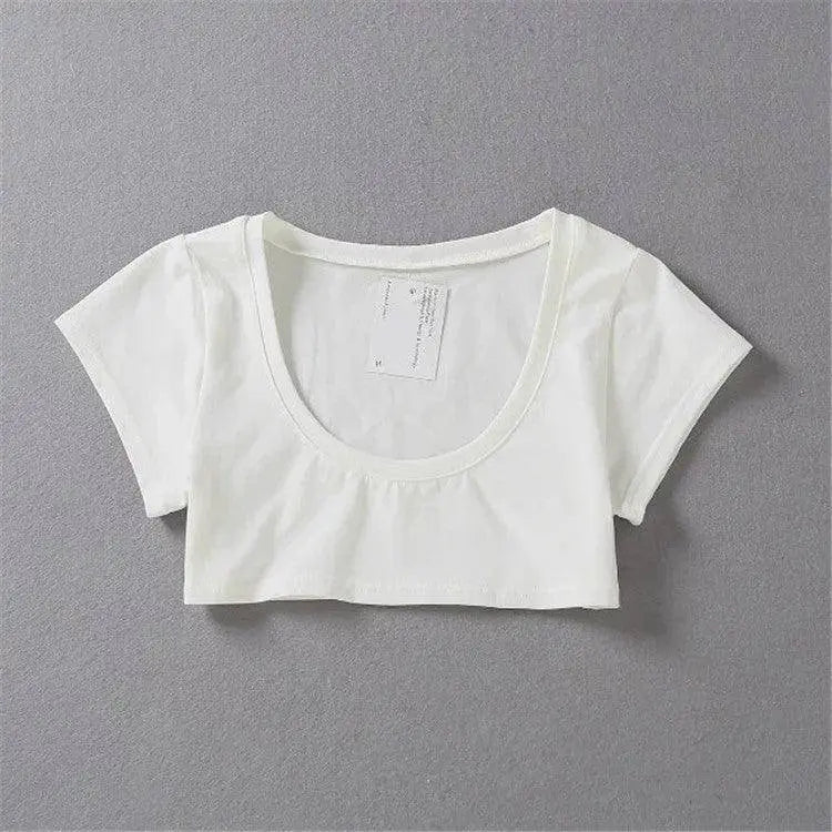XUANSHOW New Fashion Cotton Crop Top Club Style Ultra Short Sleeves Tees Hot Exposed Breasts Erotic Women Sexy Girl's Tshirt - Tophatter Daily Deals