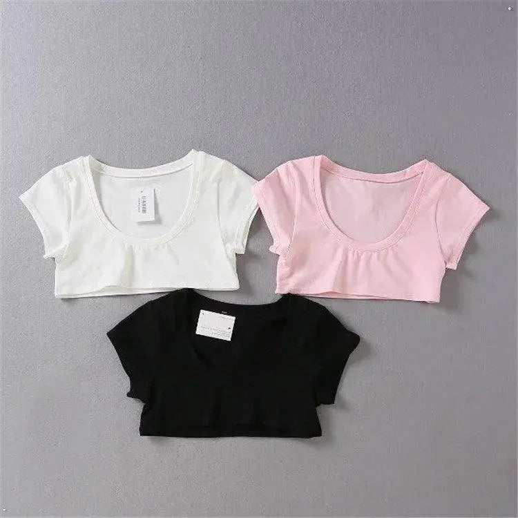 XUANSHOW New Fashion Cotton Crop Top Club Style Ultra Short Sleeves Tees Hot Exposed Breasts Erotic Women Sexy Girl's Tshirt - Tophatter Daily Deals