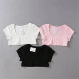 XUANSHOW New Fashion Cotton Crop Top Club Style Ultra Short Sleeves Tees Hot Exposed Breasts Erotic Women Sexy Girl's Tshirt - Tophatter Daily Deals