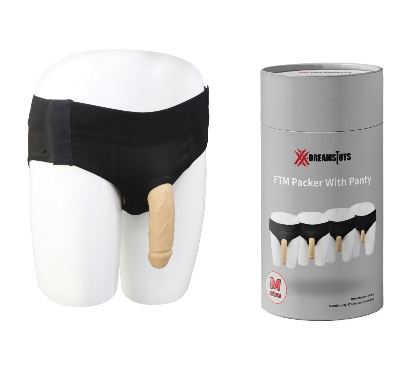 XX-DREAMSTOYS FTM Packer with Panty Size M Silicone Packer and Black Polyester-Elastane Underpants > Gender > Packers - Tophatter Daily Deals