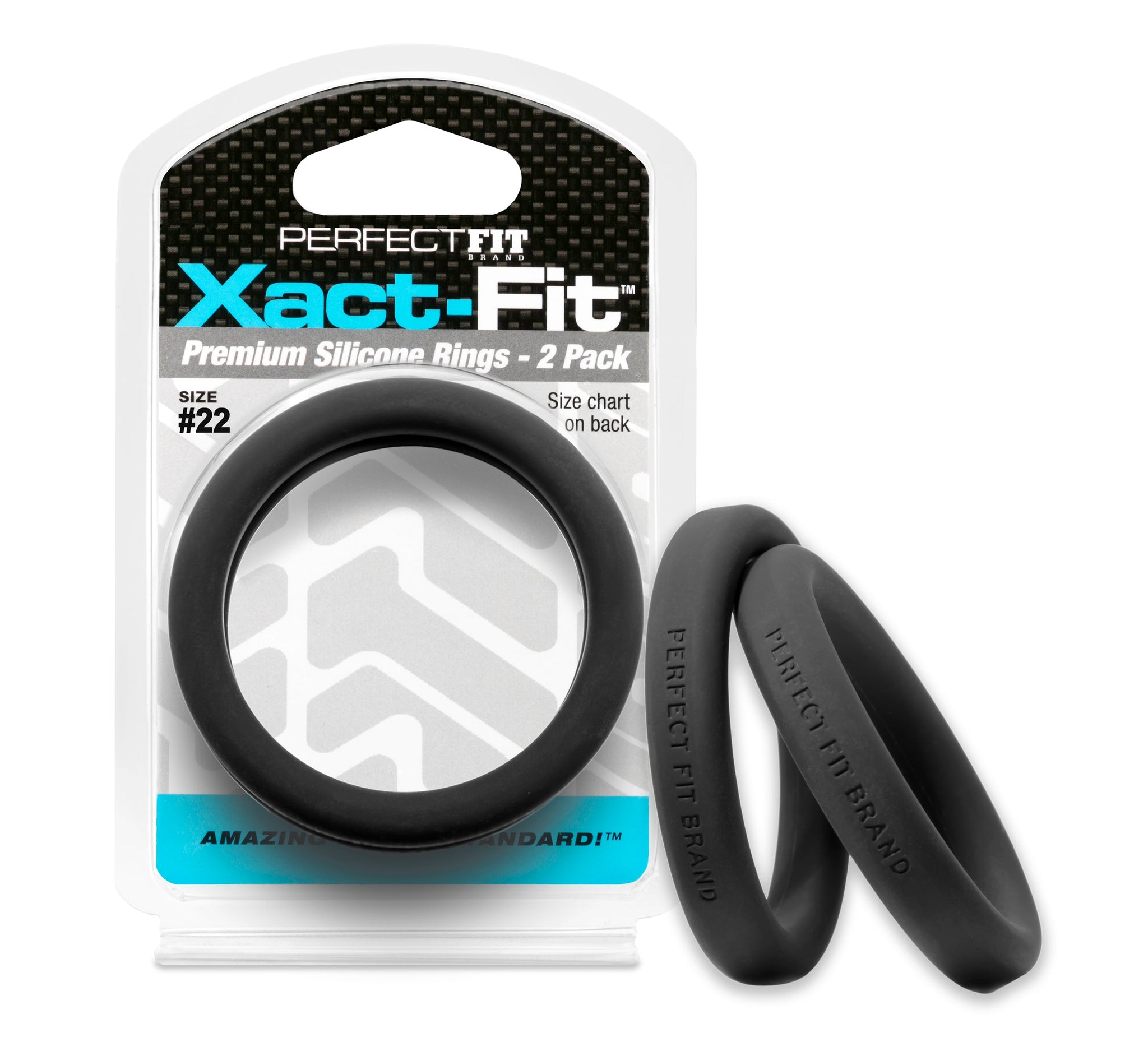 Xact Fit Number 22 2.2 Inch Cock Rings 2 Pack > Cock Ring > Single - Tophatter Daily Deals