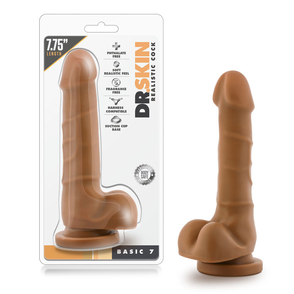 Dr. Skin Realistic Cock (Mocha) – 7.75 Inch Basic Dildo > Dildos > Realistic Dildos - Tophatter Daily Deals