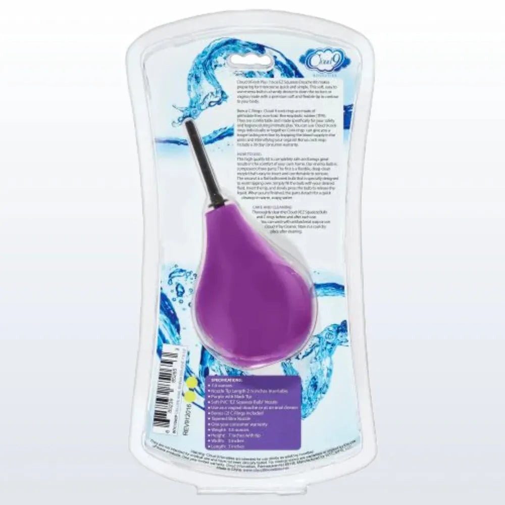 Cloud 9 Fresh and Deluxe Anal Enema Bulb With Soft Tip and C-Rings – 7.6oz Douche > Essentials > Douches - Tophatter Daily Deals