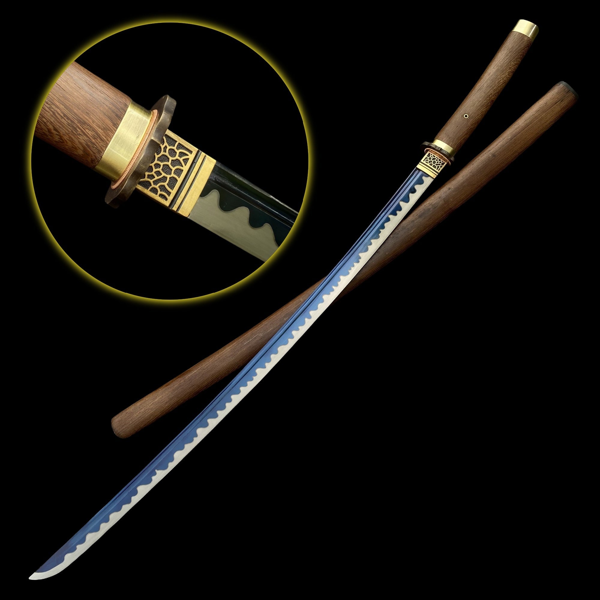 Authentic Japanese Katana Ninja Sword With Rose Wood Sheath - Tophatter Daily Deals