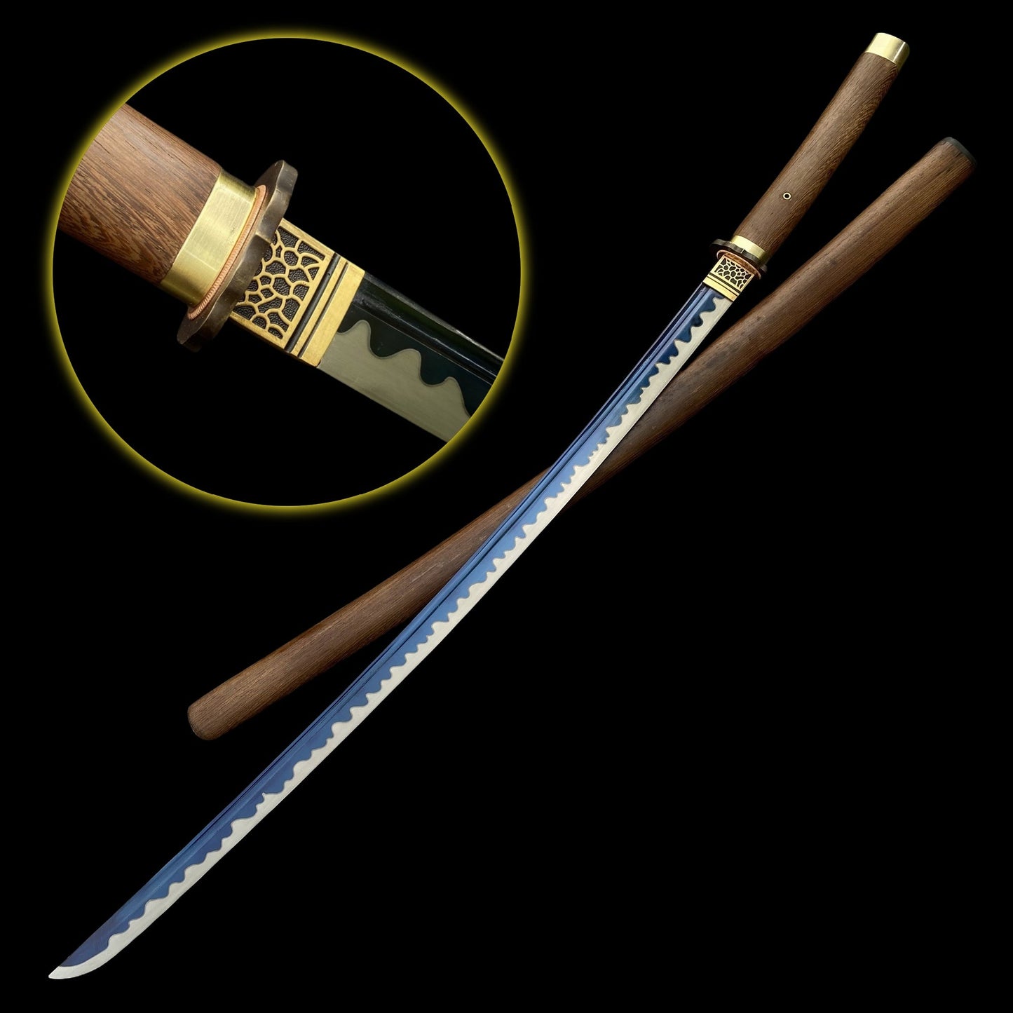 Authentic Japanese Katana Ninja Sword With Rose Wood Sheath - Tophatter Daily Deals