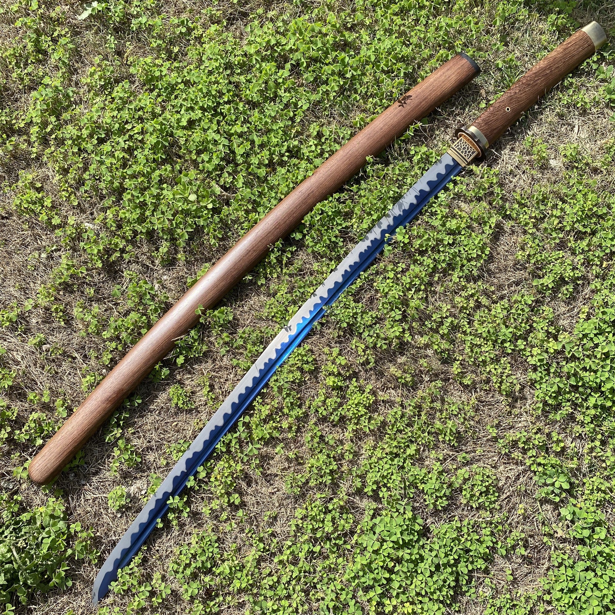 Authentic Japanese Katana Ninja Sword With Rose Wood Sheath - Tophatter Daily Deals