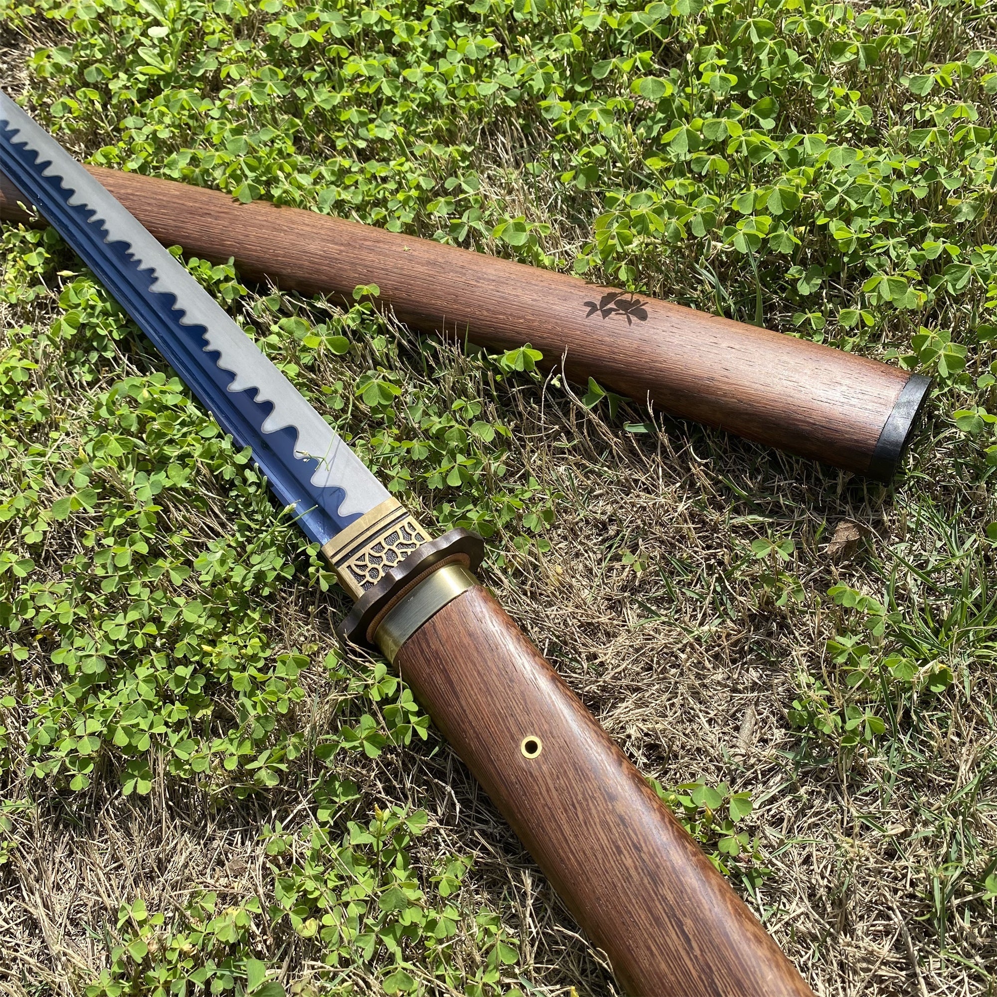 Authentic Japanese Katana Ninja Sword With Rose Wood Sheath - Tophatter Daily Deals