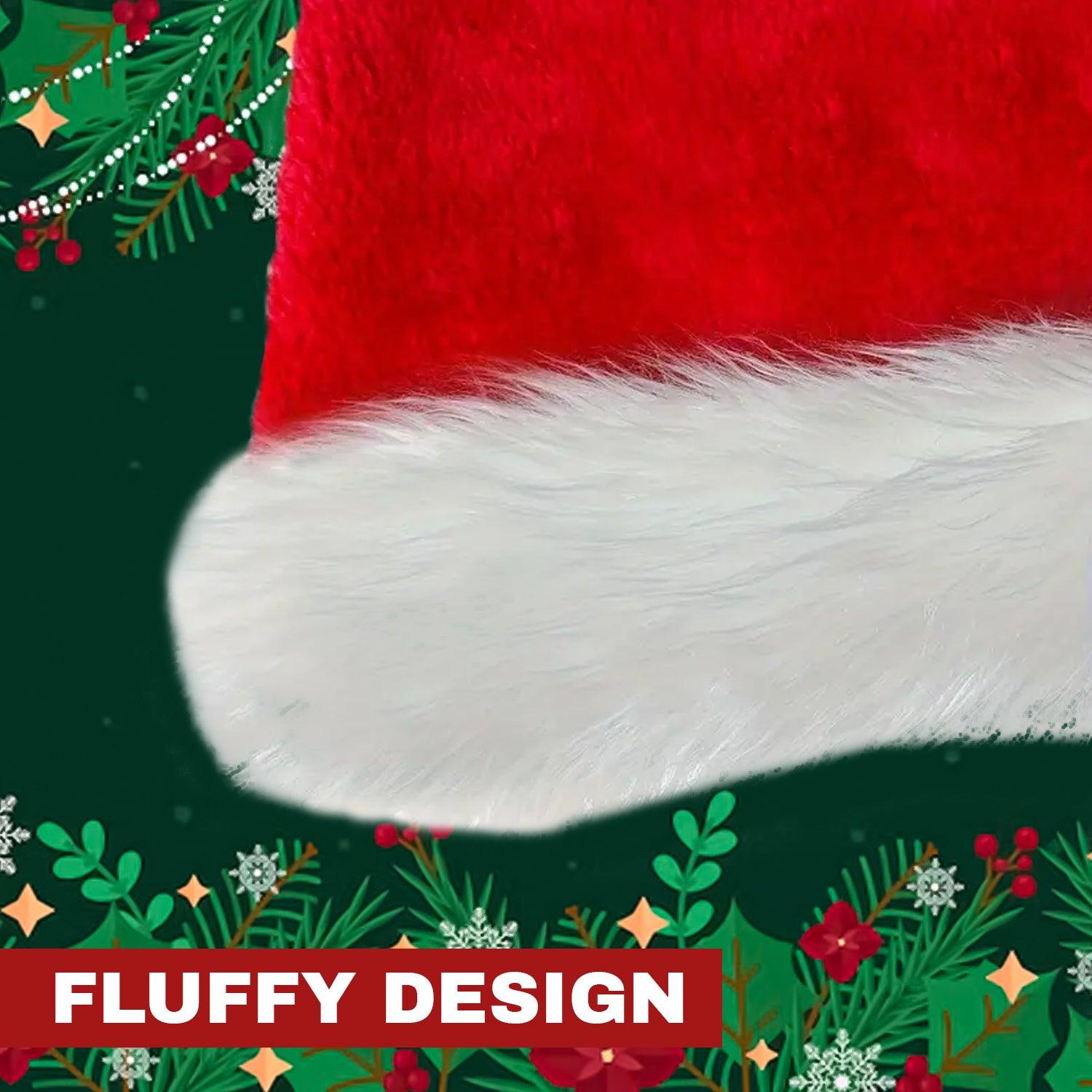 Luxury Santa Hat - Christmas Hat Holiday For Adults Unisex Velvet Comfort Party Hat Thicken Classic Fur For Xmas Gifts Christmas - Tophatter Daily Deals